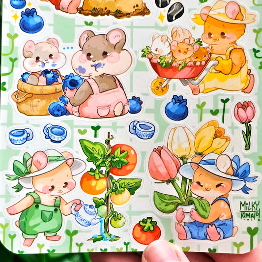 Hamster Gardeners Sticker Sheet