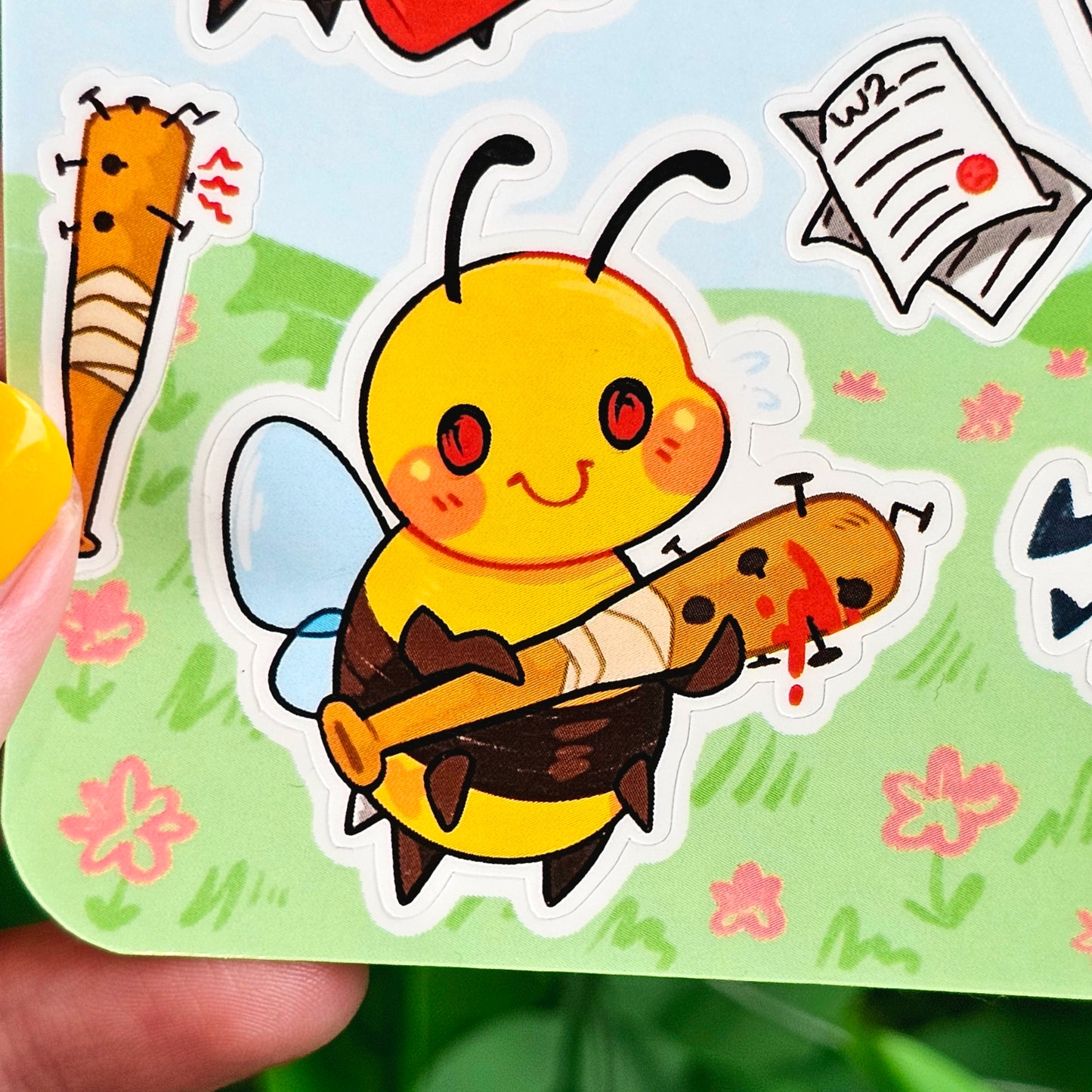 Chaotic Bees Sticker Sheet