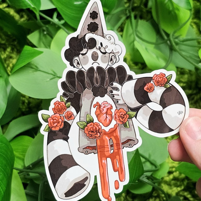 Bleeding Heart Clown Stickers