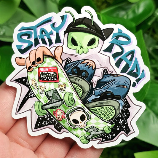 Alien Skater Ghost Stickers!