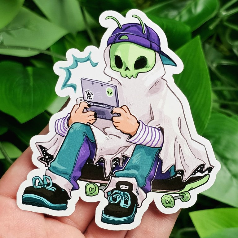 Alien Skater Ghost Stickers!