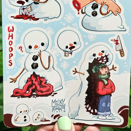 Creepy Snowman Sticker Sheet!