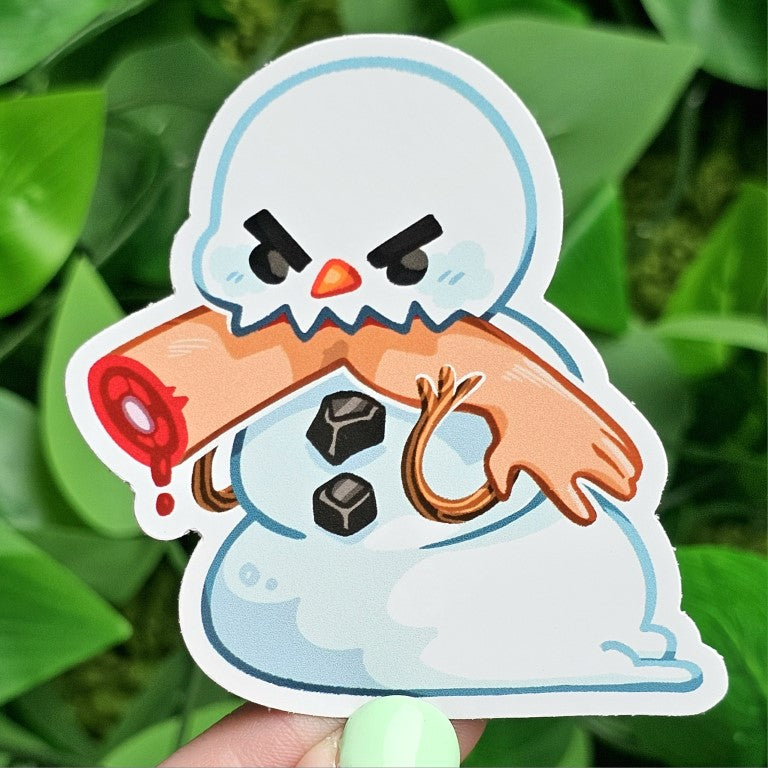 Creepy Snowman Stickers!