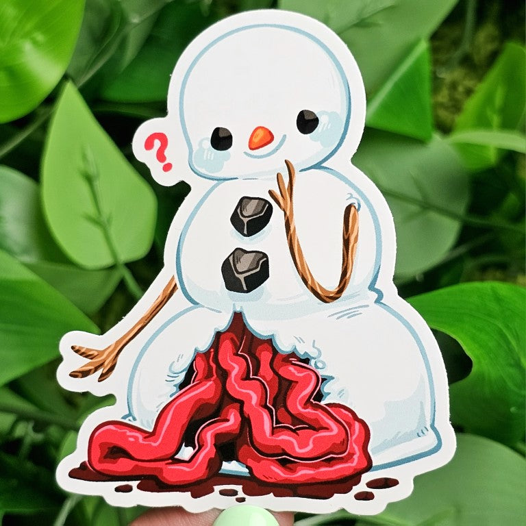 Creepy Snowman Stickers!