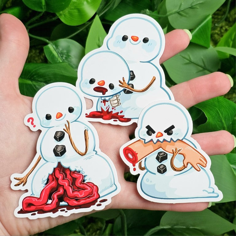 Creepy Snowman Stickers!