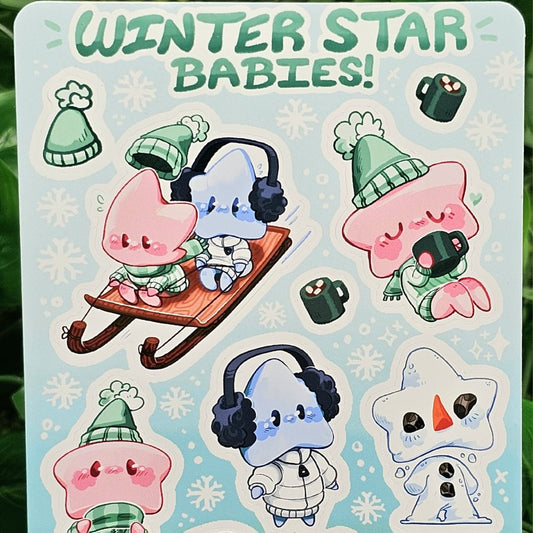 Winter Star Baby Sticker Sheet!