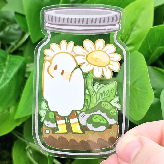Daisy Ghost In A Jar Transparent Sticker!