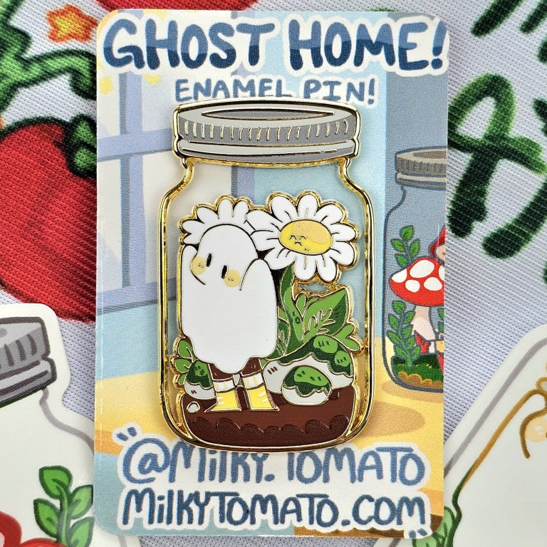 Daisy Ghost In A Jar Enamel Pin