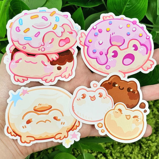 Donut Frog Stickers!
