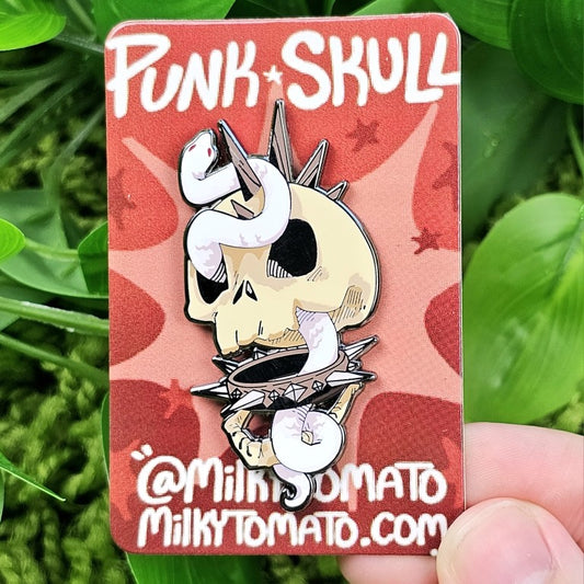 Chess Punk Skull Enamel Pin!