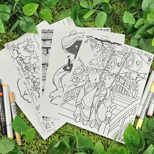 Milky Tomato Digital Coloring Books - Downloadable PDF