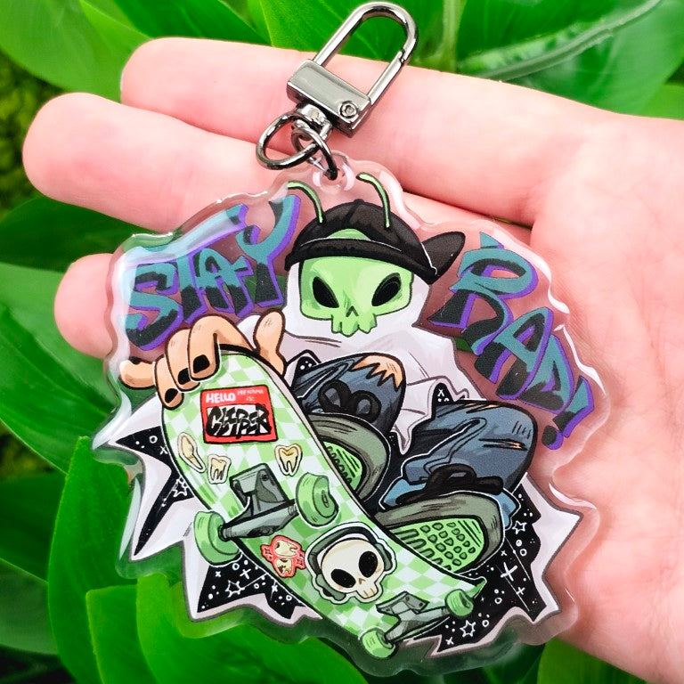 Alien Skater Ghost Keychains!!