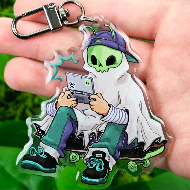Alien Skater Ghost Keychains!!