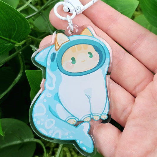 Cats In Sea Creature Costumes Keychains!