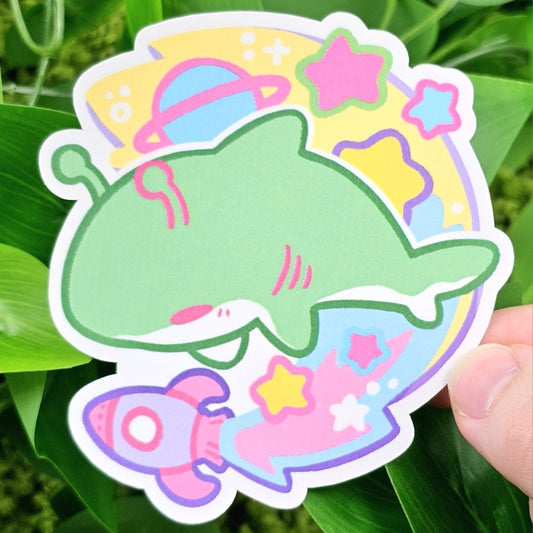 Alien Shark Stickers!