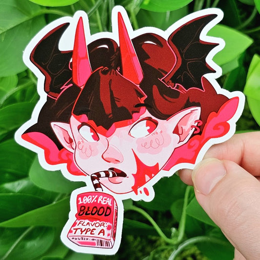 Vampire Girl Waterproof Stickers!