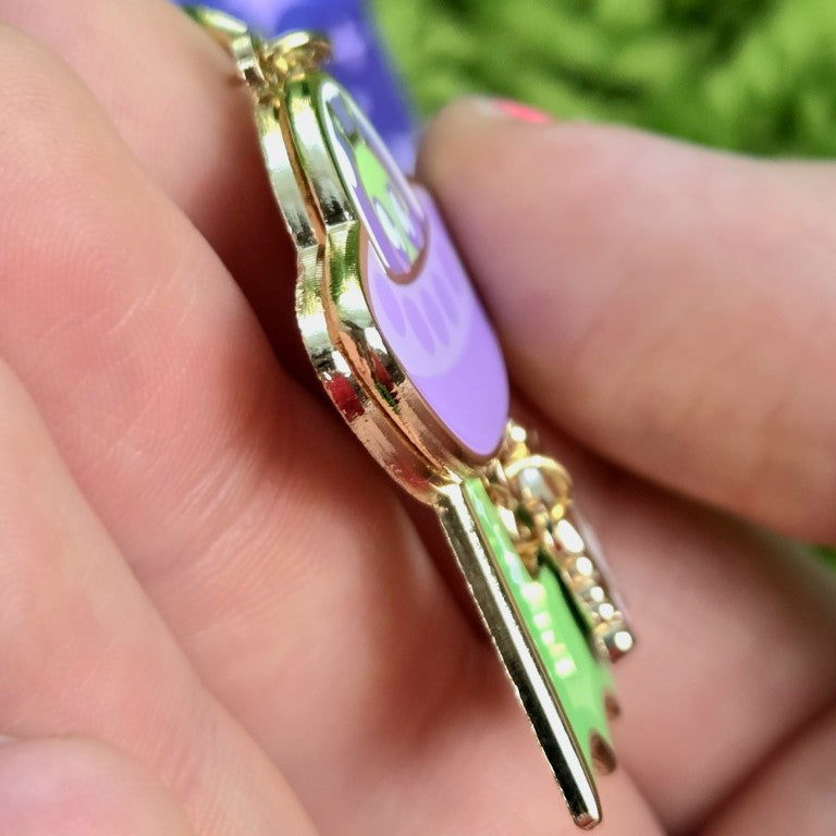 Alien Dangle Earrings Purple!