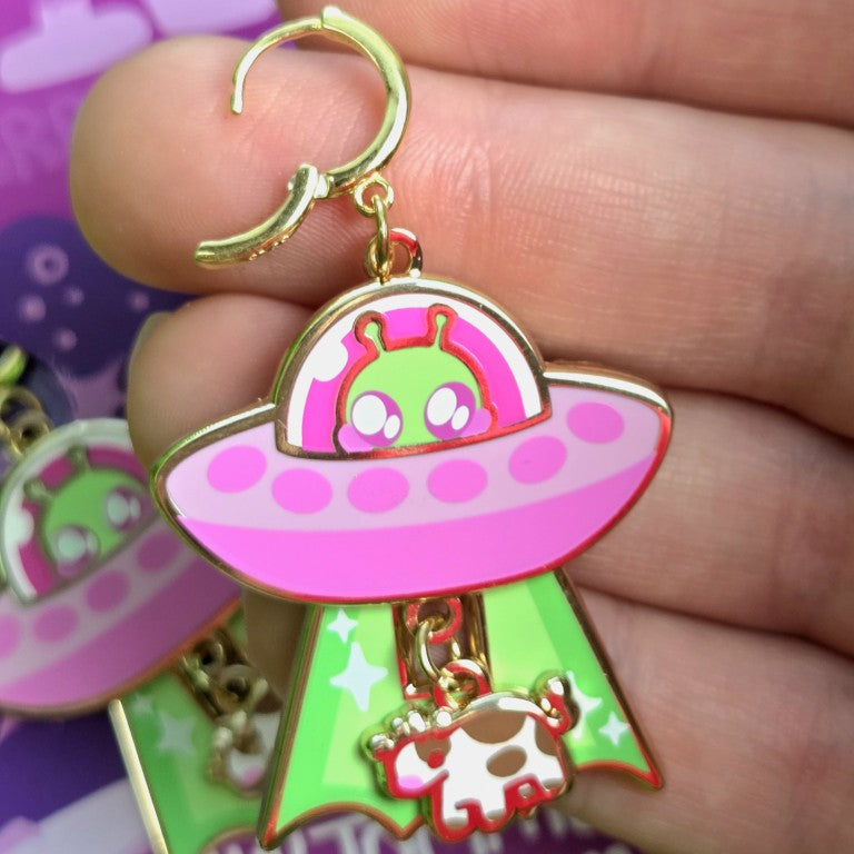Alien Dangle Earrings Pink!