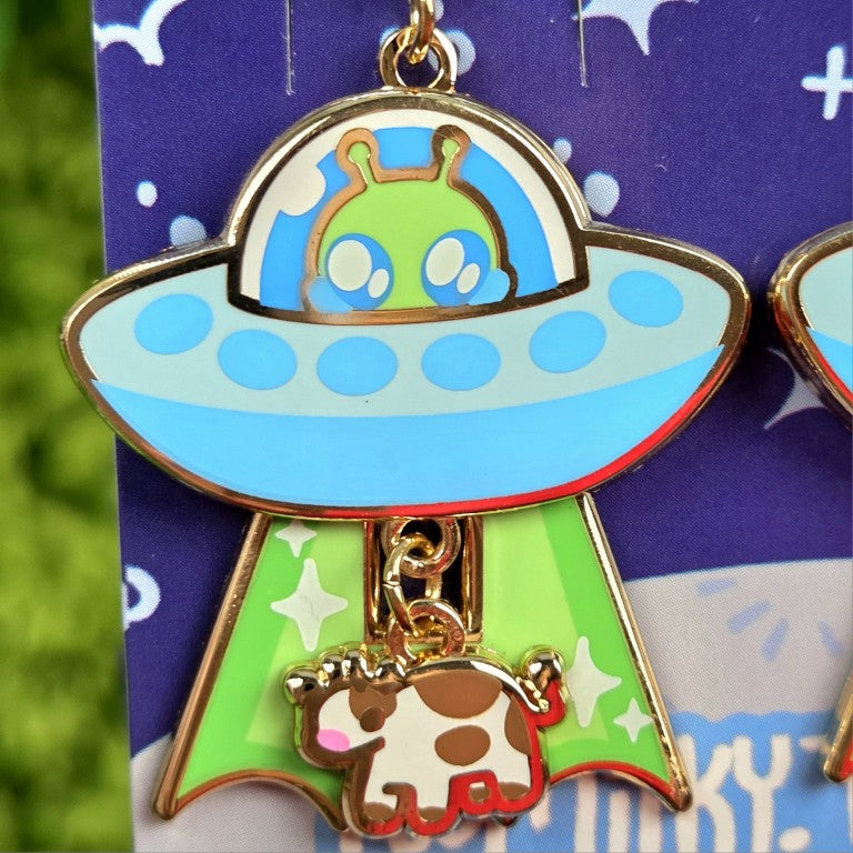 Alien Dangle Earrings Blue!