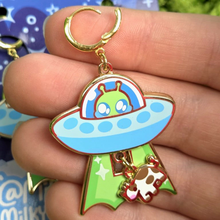 Alien Dangle Earrings Blue!