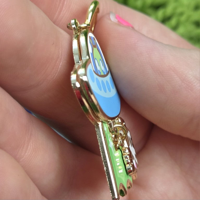 Alien Dangle Earrings Blue!