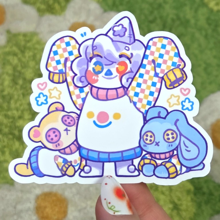 White Silly Clown Sweater