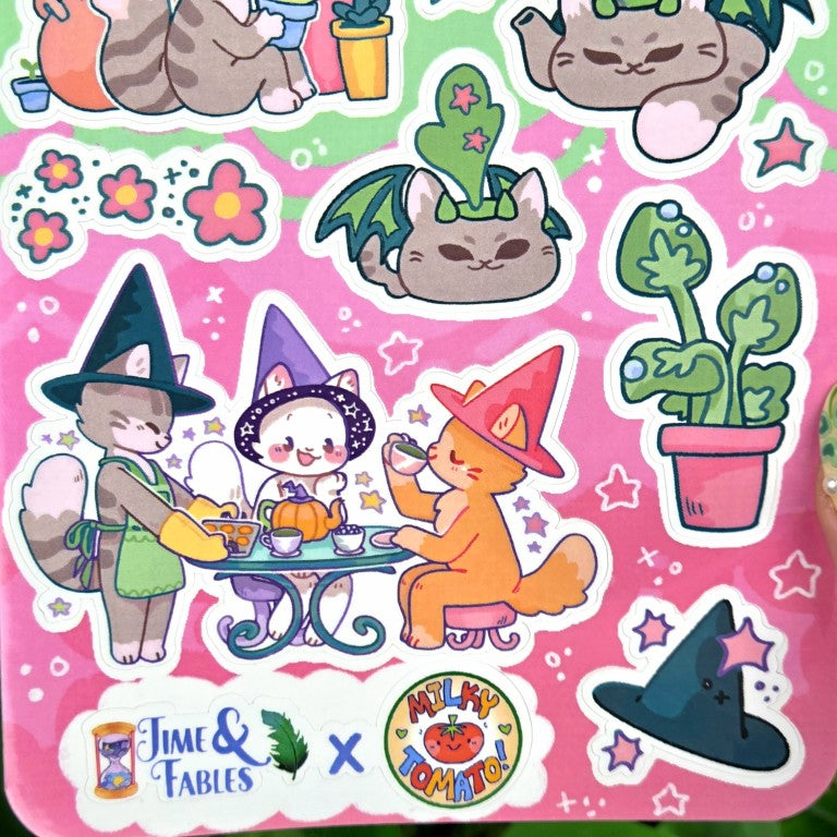 Cat Witch Collab Sticker Sheets!