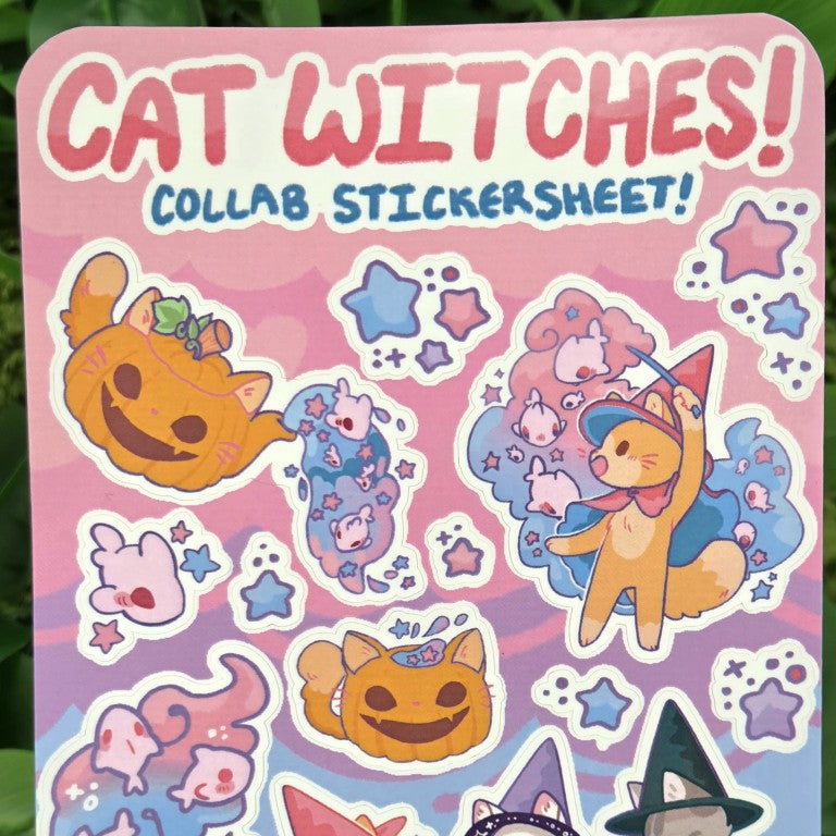 Cat Witch Collab Sticker Sheets!