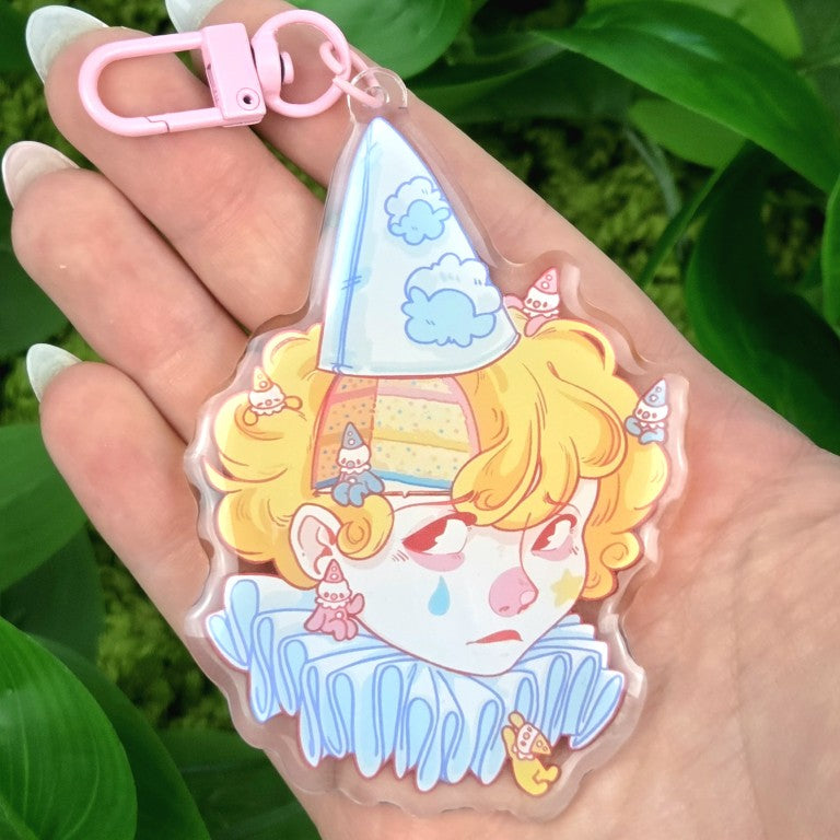 Cute Weirdcore Girl Head Keychains!