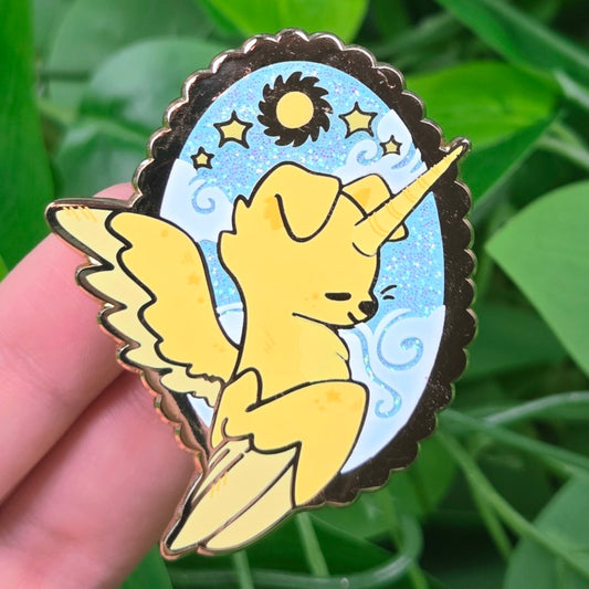 Sun Puppy Enamel Pin!