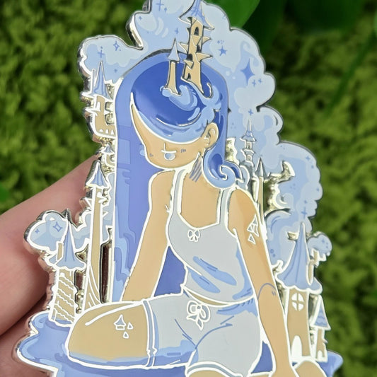 Sand Castle Girl Enamel Pin!