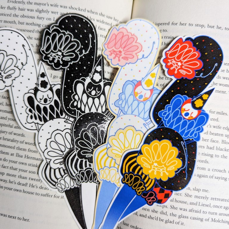 Long Pierrot Clown Bookmarks