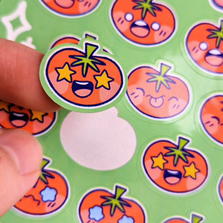 Cute Tomato Emote Sticker Sheet