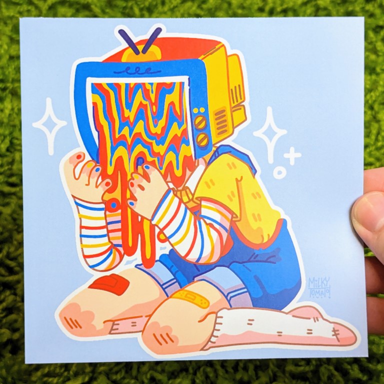Drippy TV Head Mini Print