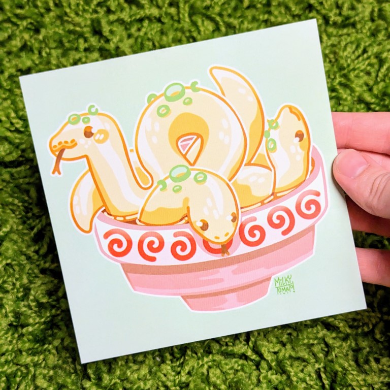 Snake Udon Square Print