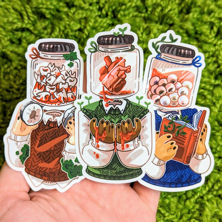 Creepy Jarhead Stickers