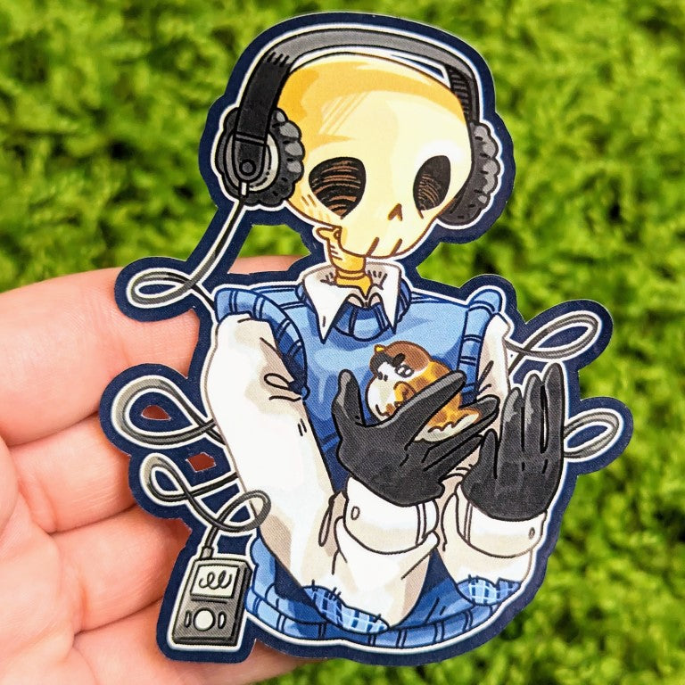 Aesthetic Chilling Skeleton Stickers