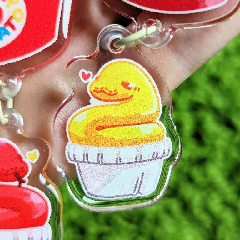 Snake Snack Fast Food Dangling Keychains
