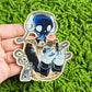 Aesthetic Inverted Chilling Skeleton Stickers