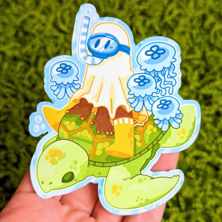 Cute Scuba Diving Ghost Stickers