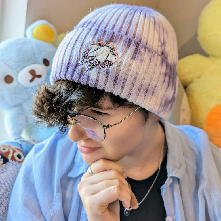 Glitch Ghost Tie-Dye Beanie