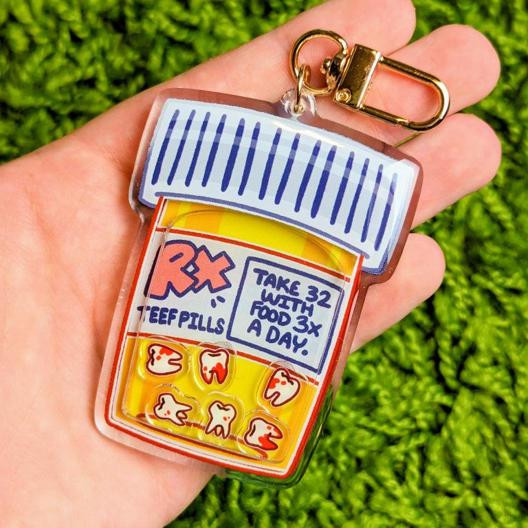 Teeth Pills Keychain