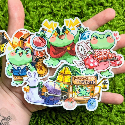 Frog Traveler Stickers
