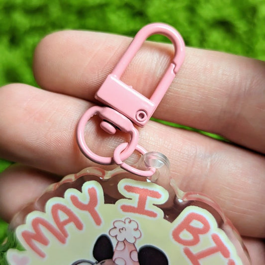 May I Bite Your Ankles Acrylic Keychain