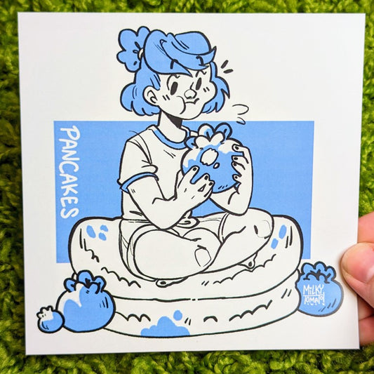 Cute Breakfast Doodle Square Prints