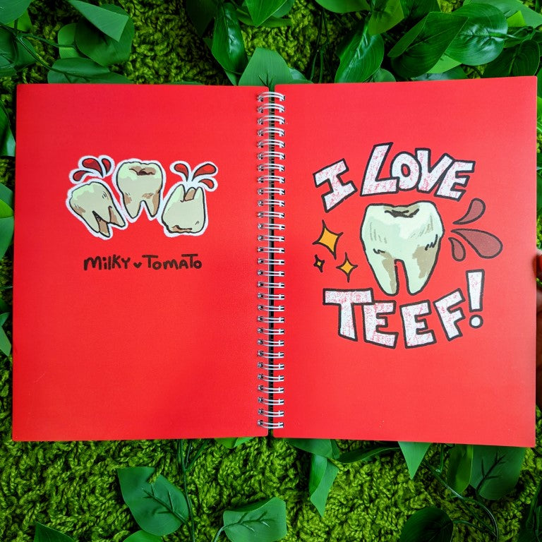 I Love Teef Large Reusable Sticker Book