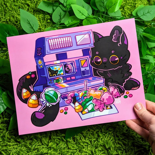 Halloween Cat Instant Camera Print