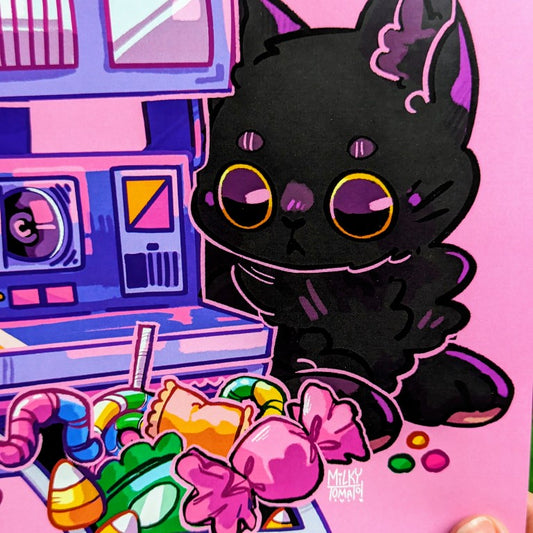 Halloween Cat Instant Camera Print