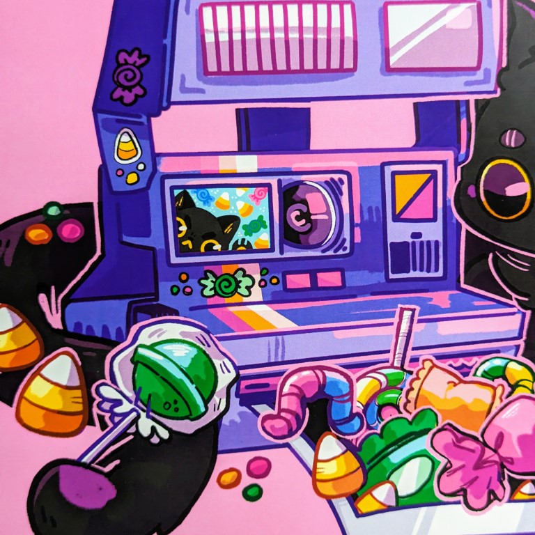 Halloween Cat Instant Camera Print