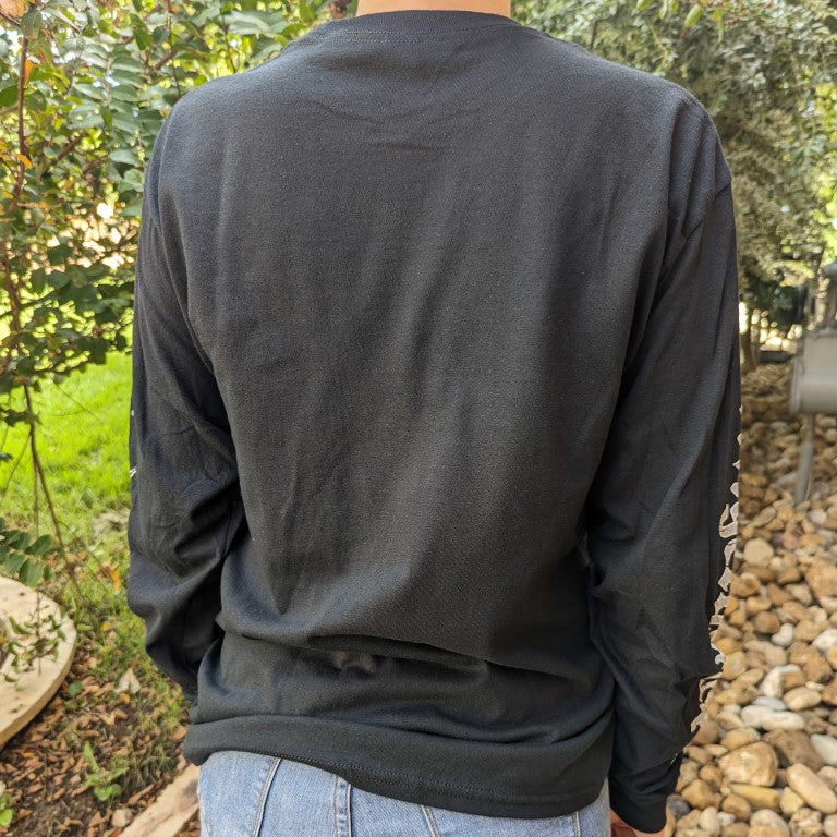 Long-Sleeved Black Fallen Angel T-Shirt - FRONT IMAGE